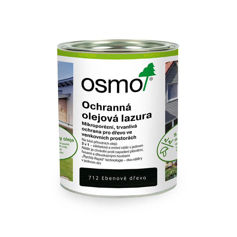 712 Ochranná olejová lazura, Eben 0,75 l